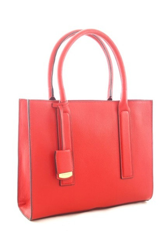 Imagem 2 de 5 de Bolsa Feminina Grande Couro Estruturada Sacola Transversal
