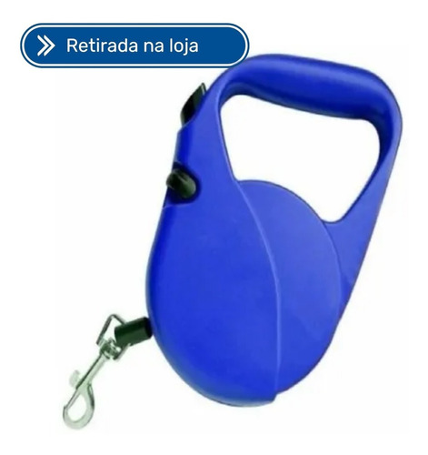 Guia Retrátil Pet Automática 5m Cães  Cor Azul Western - G5