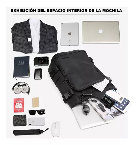 Mochila De Viaje Hombre, 40L Grande Espacio, Aprobado Por Avión 10kg,  Mochila Para Laptop De 17 Pulgadas