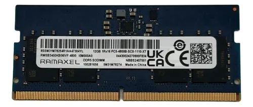 Memoria Ram Ramaxel Ddr5 Sodimm 12gb 4800mhz 6si