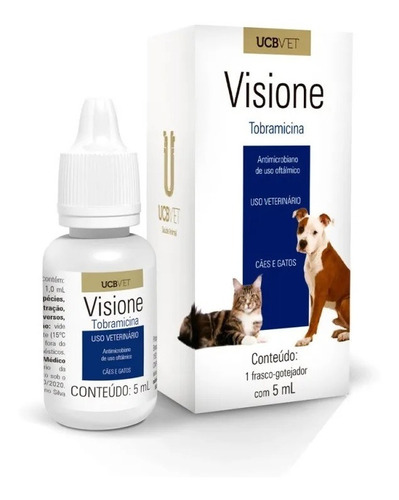 Colírio Visione Tobramicina 5ml - Ucbvet