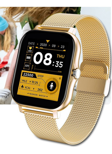 Smartwatch Gloryfit Android Com Duas Pulseiras - Gold