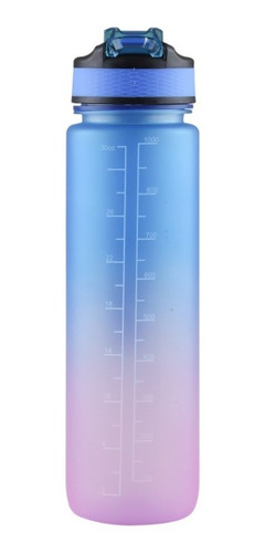 Imagen 8 de 10 de Bote Vaso Agua Motivacional 1000 Ml Termo Cilindro Popote
