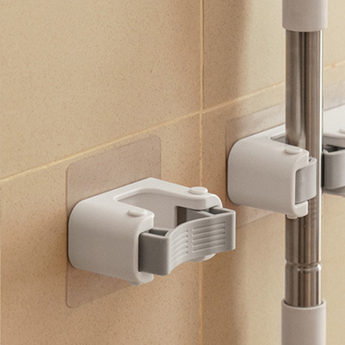 Q Soporte Goma For Escobas, Almacenamiento Pared Sin Ne