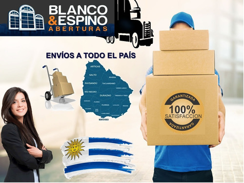 Imagen 2 de 3 de Ventana De Aluminio 120x100 C/reja En 12 Mm