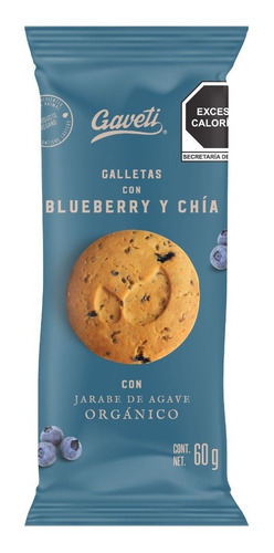 Imagen 2 de 3 de Galleta Blueberry Chía 780g Endulzadas Con Agave Vegan