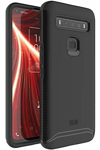 Funda Para Tcl 10 5g Uw Case Protector Doble Capa Negro Slim