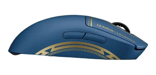 Imagen 2 de 3 de Mouse gamer inalámbrico recargable Logitech Pro Series Pro edition League of Legends azul y dorado
