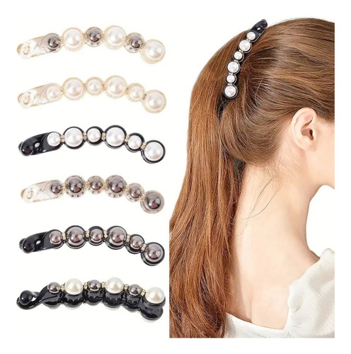 1pcs Pinzas For Cola Caballo Con Forma Perla, Juego Pin
