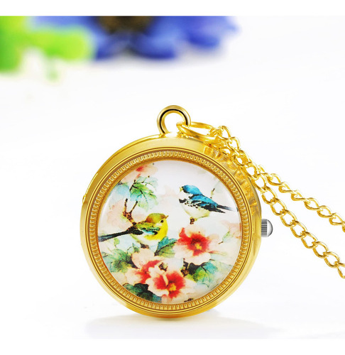 Reloj De Bolsillo Jewelrywe Dorado Con Colgante Y Cadena