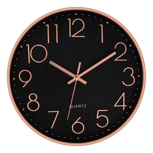Reloj De Pared Foxtop De 12 Pulgadas, Silencioso, Decorativo