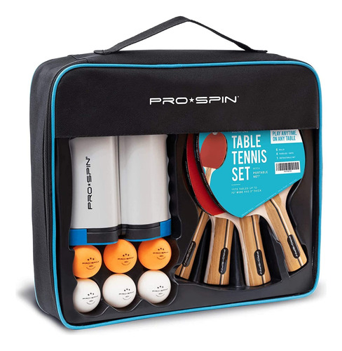 Kit De Ping Pong Incluye 4 Paletas, 6 Pelotas Y Red