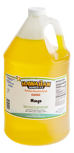 Jarabe Raspados Hawaiian Shave 1 Gal Sabor Mango