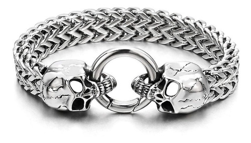 Pulsera De Calavera De Acero Inoxidable Para Hombre