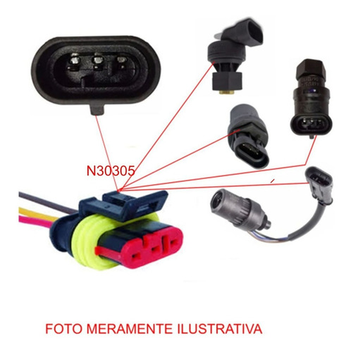 Conector Chicote Plug Sensor Velocidade Palio Siena Idea Uno