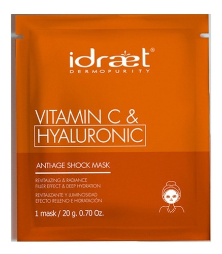 Vitamina C & Hialuronic Anti Age Shock Mask Antiedad Idraet 