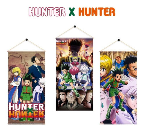 Adornos Recamara Anime 3 Pendones 60x30cm Hunter X Hunter