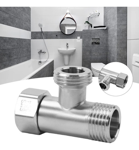 Válvula Desviadora En Forma De T Para Inodoro Con Adaptador
