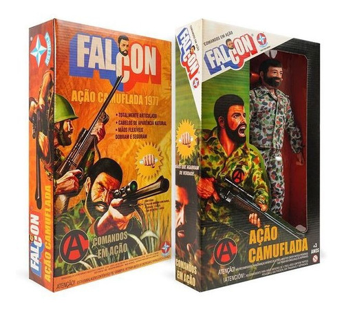 Boneco Falcon Estrela Ação Camuflada