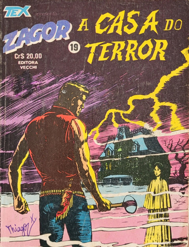 Hq Zagor N.°19 Vecchi 1.aedição 1980 Ler Discrição Vide Foto