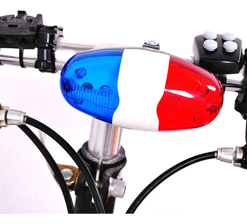 Timbre De Bicicleta, 6 Led, 4 Tonos, Bocina, Luz Led, Sirena
