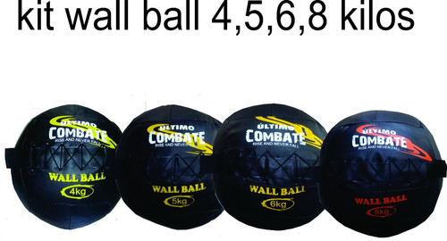 Wall Ball Cross Fit 4 Bolas 4,5,6 E 8 Kilos Último Combate