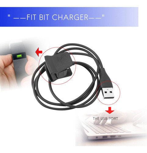 Para Carregador Fitbit Alta Hr, Cabo De Carregamento Usb De