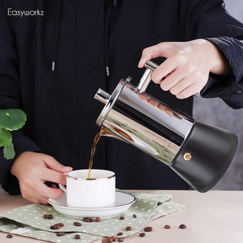 Cafetera Espresso Easyworkz Diego Stovetop De Acero Inoxi...