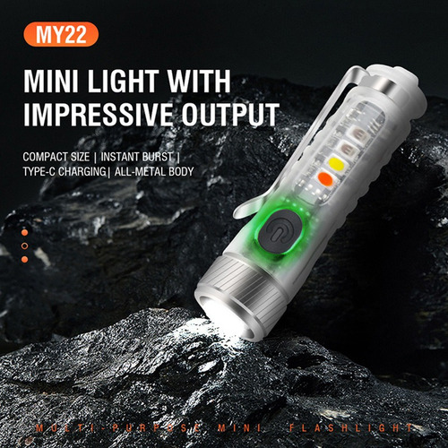 2025 Llavero Linterna Usb Recargable Resplandor Mini