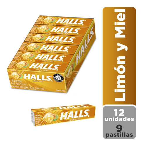 Caramelos Duros Halls Display X12 Uds