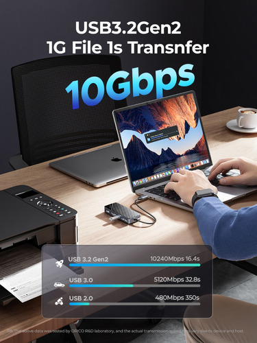 Orico 8 En 1 Tipo C Docking Station Con Carcasa M.2 Ssd