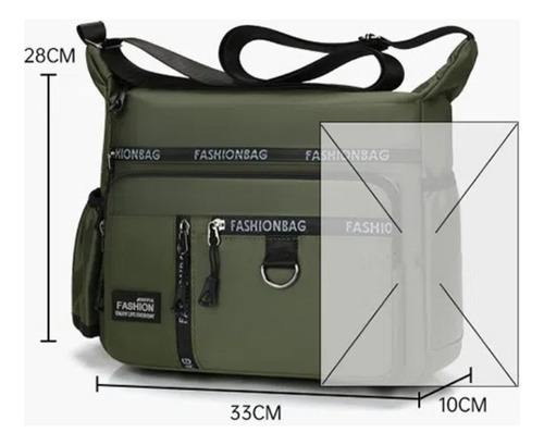 Bolso Bandolera Multibolsillos De Gran Capacidad A La Moda