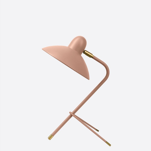 Lampara De Mesa Velador Julia Led Colores Diseño Buena Luz Estructura Salmón