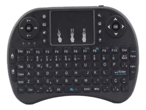 Mini Teclado Para Smart Tv Box Recarregável Sem Fio Com Led