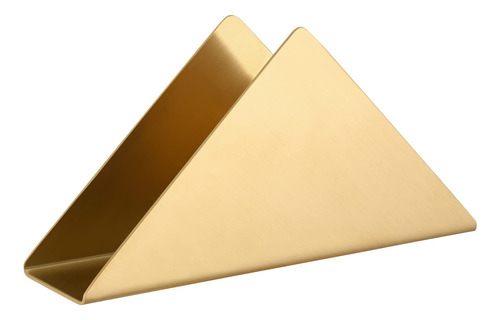 Servilletero De Acero Inoxidable Dorado, Moderno Triangulo D