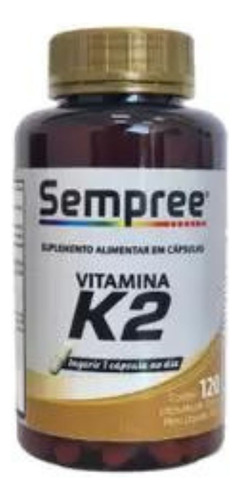 Sempre Vitamina K2 Mk7, 120 Cap, Saúde Óssea E Cardiovascula