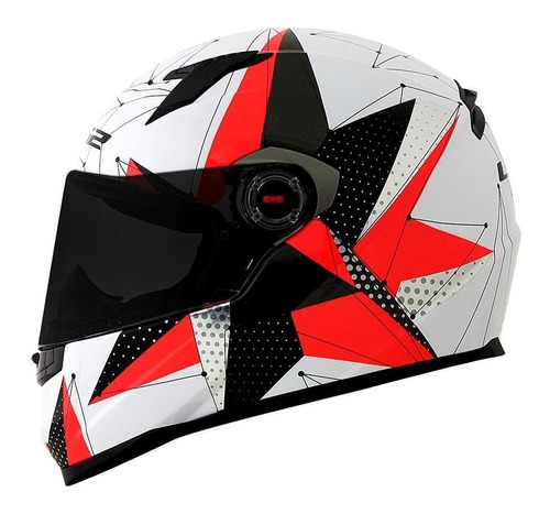 Capacete Fechado Ls2 Classic Ff358 Brilliant Branco / Rosa