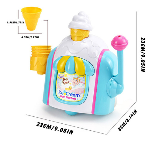 Sorvete Para Banheiro Infantil Water Play Toys Press Ice Cre