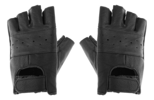 Punk Gothic Guantes Sin Dedos Guantes De Cuero Para Conducir