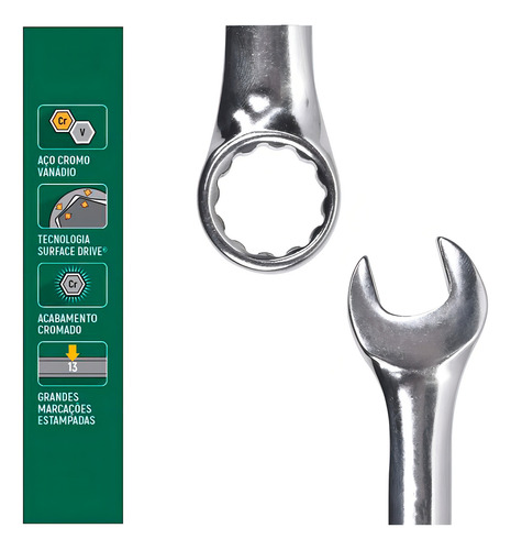 Chave Combinada 1.1/2 Pol Crv Espelhada Sata St40120g