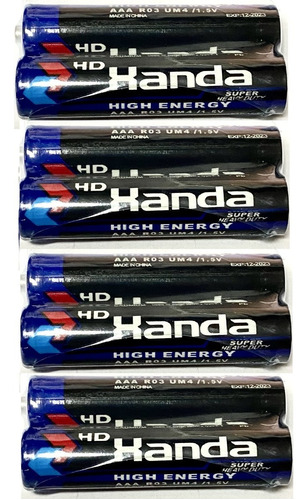 Bateria Aaa Xanda Carbon Zinc/ultra Heavy Pack De 8 Baterias