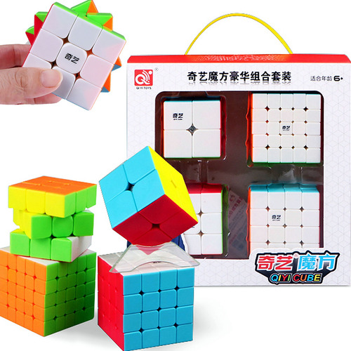 Pack 4 Cubos Tipo De Qiyi 2x2, 3x3, 4x4, 5x5