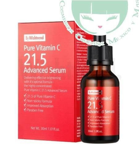 Pure Vitamin C 21.5% Serum Avançado Wishtrend para todos os tipos de pele de 30mL