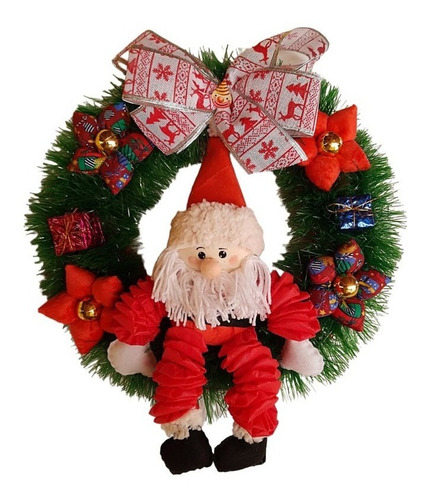 Guirlanda De Natal Com Flores De Fuxico Papai Noel Em Tecido | MercadoLivre Guirlanda De Natal Com Flores De Fuxico Papai Noel Em Tecido | MercadoLivre