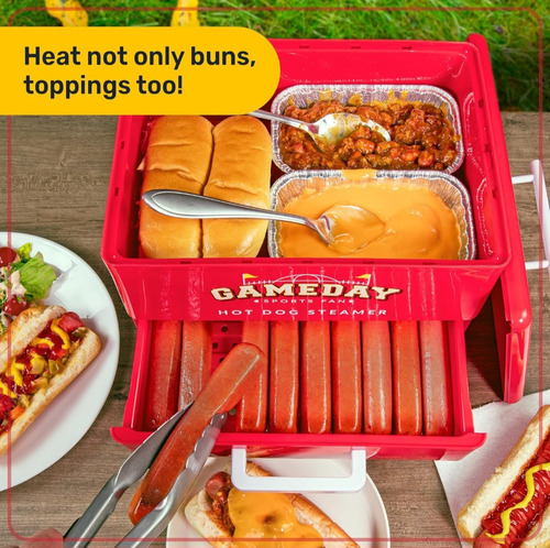 Vaporera Para Hot Dog 20 Salchichas 8 Bollos Nostalgia