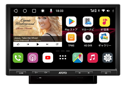 Receptor Estéreo De Coche Android 10 Pulgadas Con Carplay