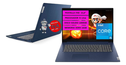 Laptop Lenovo Ideapad Core I5-1235u 16gb/ssd 1tb/15.6  Full 