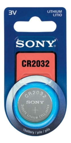 Pilha Sony CR2032‐B1A Botão - 1 unidad