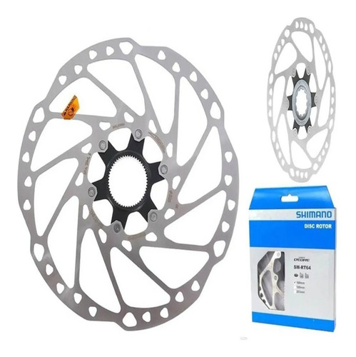 Imagen 2 de 7 de Rotor Freno Disco Shimano Rt64 160mm C. Lock - Carbonobikes