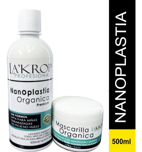 Nanoplastia 100% Orgánica Sin Formol No Pica No Huele 500ml